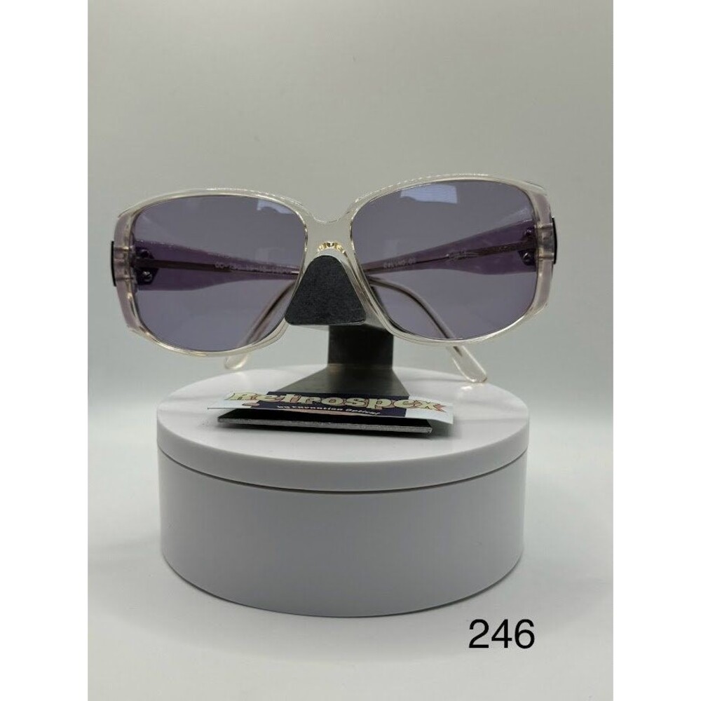 Vintage Oversize Sunglasses | NOS | Thick Temple Style Purple Lens Oleg Cassini